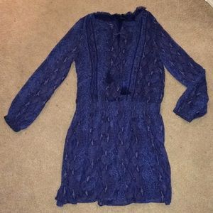 Banana Republic Chiffon, long sleeve dress